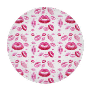 Kisses All Over (White) Cutting Board