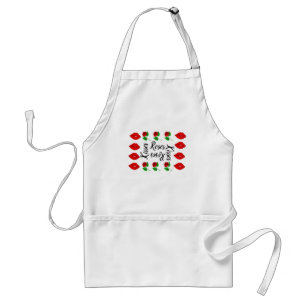 Kisses and roses apron