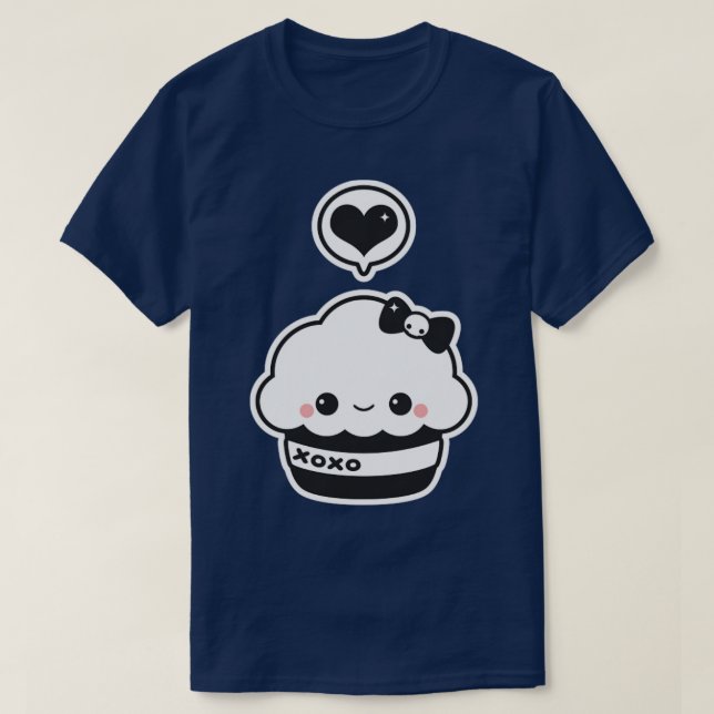 Kisses Cupcake T-Shirt (Design Front)