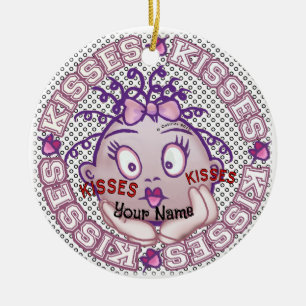Kisses Face Ceramic Tree Decoration