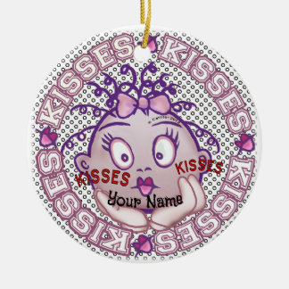 Kisses Face Ceramic Tree Decoration