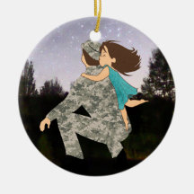 Kisses for Daddy Christmas Ornament