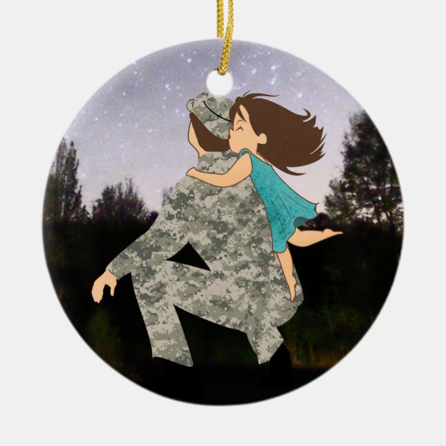 Kisses for Daddy Christmas Ornament (Front)
