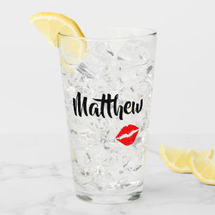 Kisses for Him Glass