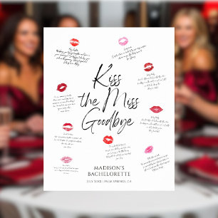 Kisses for the Future Mrs Bachelorette Keepsake Poster