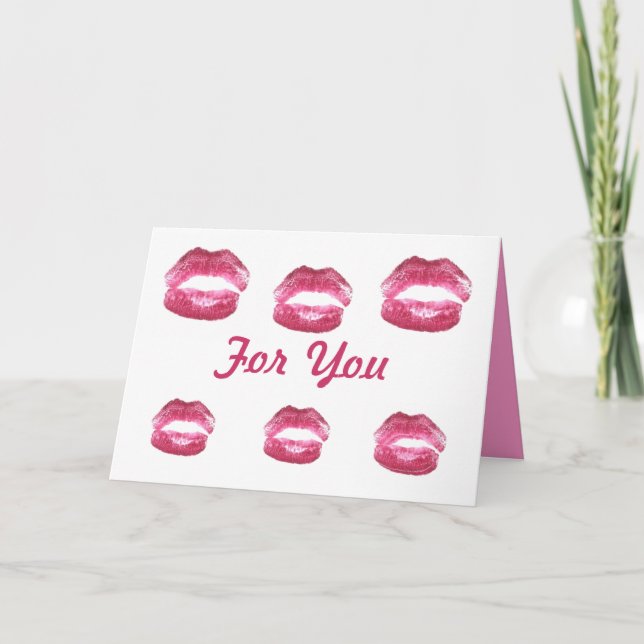 Kisses For You Holiday Card (Front)