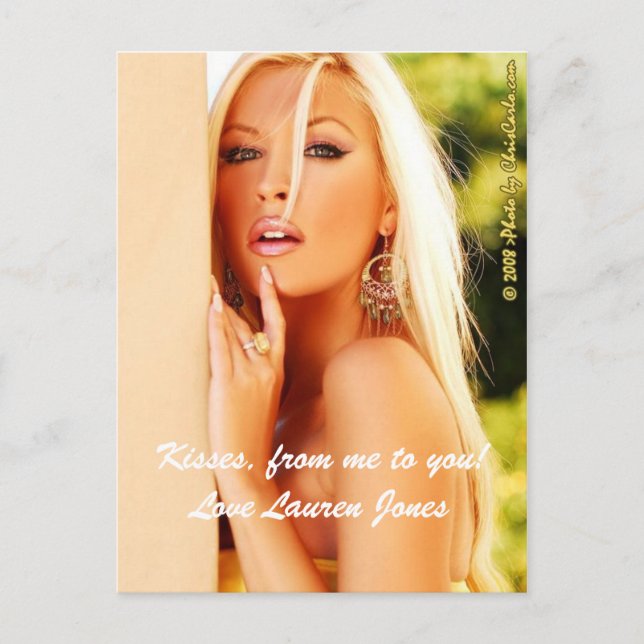 Kisses, from me to you! Love Lauren Jones Postcard (Front)