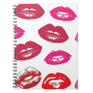 Kisses hot lips notebook