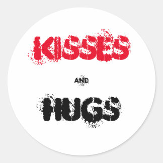 Kisses & Hugs Classic Round Sticker