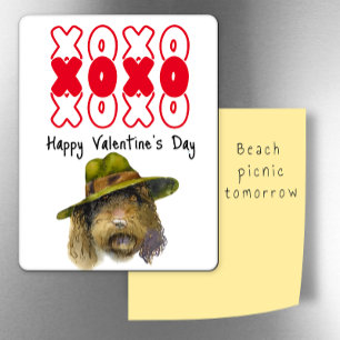 Kisses & Hugs Valentine from the dog fridge Magnet