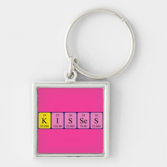 Kisses periodic table name keyring (Front)