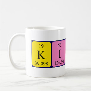 Kisses periodic table name mug