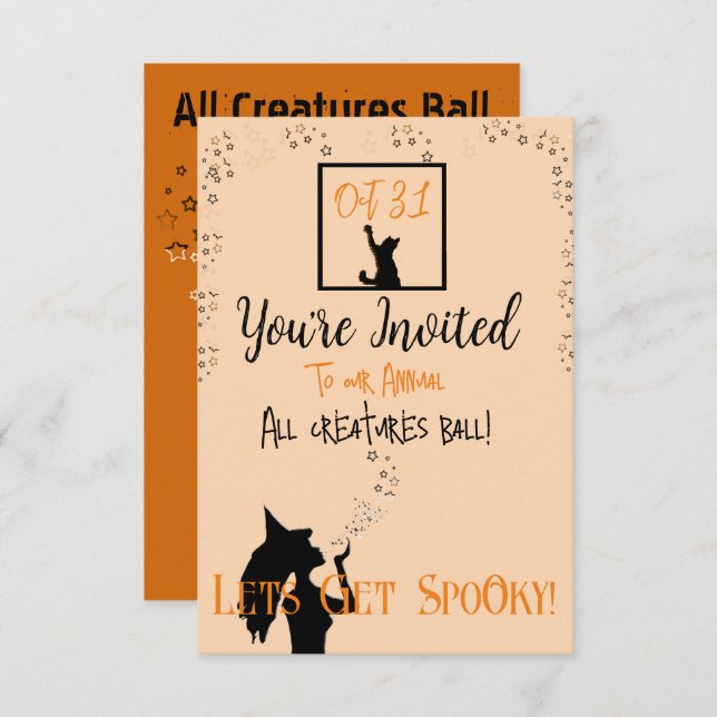 Kisses With Stars  Invitation (Front/Back)