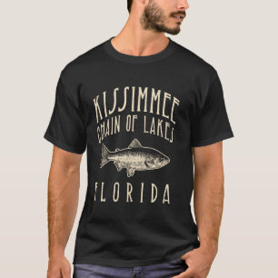 KISSIMMEE LAKES, FLORIDA. Trout Fishing Retro Desi T-Shirt