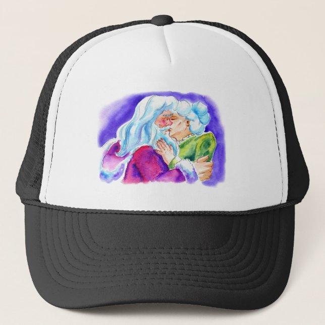 Kissin' Clauses Trucker Hat (Front)