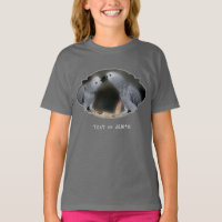 Kissing African Grey Parrots Cute Personalized