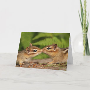 Kissing Baby Chipmunks Card
