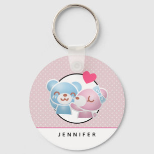 Kissing Bears Cute and Kawaii Key Ring