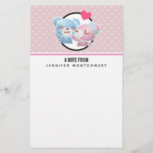 Kissing Bears Cute and Kawaii Stationery