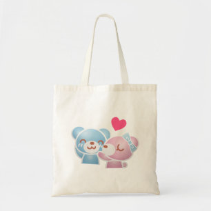Kissing Bears Cute and Kawaii Tote Bag