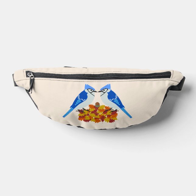 Kissing Blue Jays Fall Wedding Bum Bags (Lay Down)