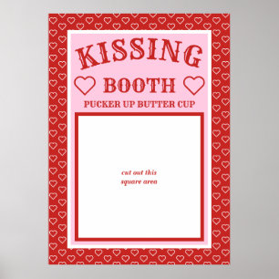 Kissing Booth Party Prop Photo Booth Backdrop Poster