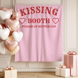 Kissing Booth Party Prop Photo Booth Backdrop Tapestry