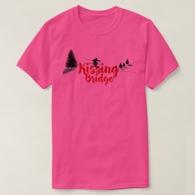 Kissing Bridge Ski Long T-Shirt (Design Front)
