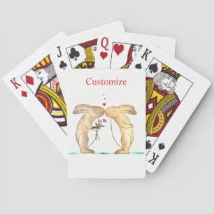 Kissing Bunny Couple Thunder_Cove Playing Cards