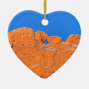 Kissing Camels with Blue Sky Ceramic Tree Decoration
