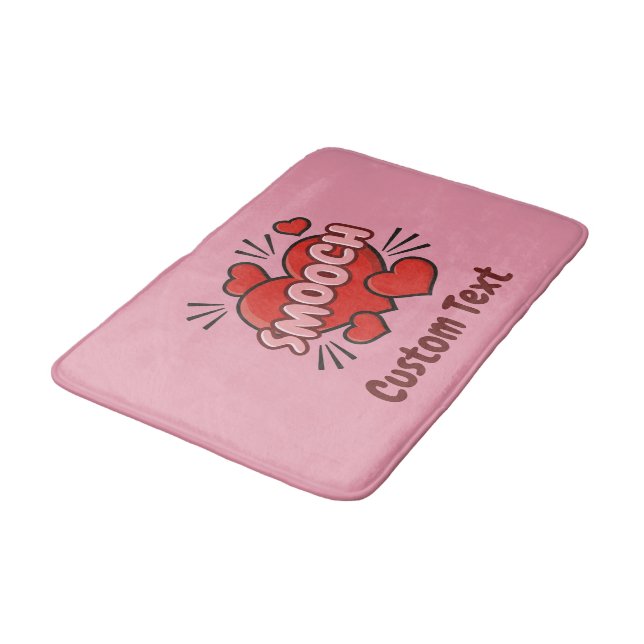 Kissing Comic Sound Effect Bath Mat (Angled)