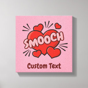 Kissing Comic Sound Effect Canvas Print