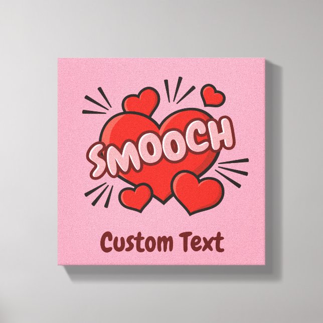 Kissing Comic Sound Effect Canvas Print (Front)