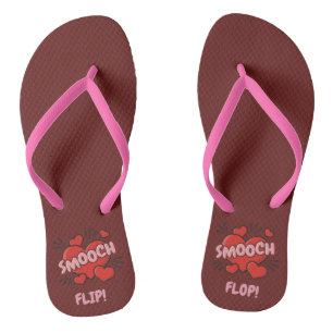 Kissing Comic Sound Effect Flip Flops