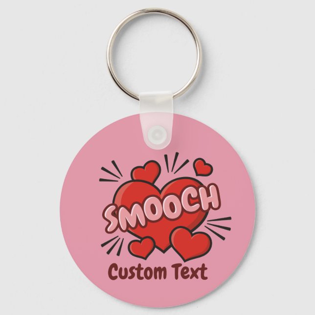 Kissing Comic Sound Effect Keychain (Front)