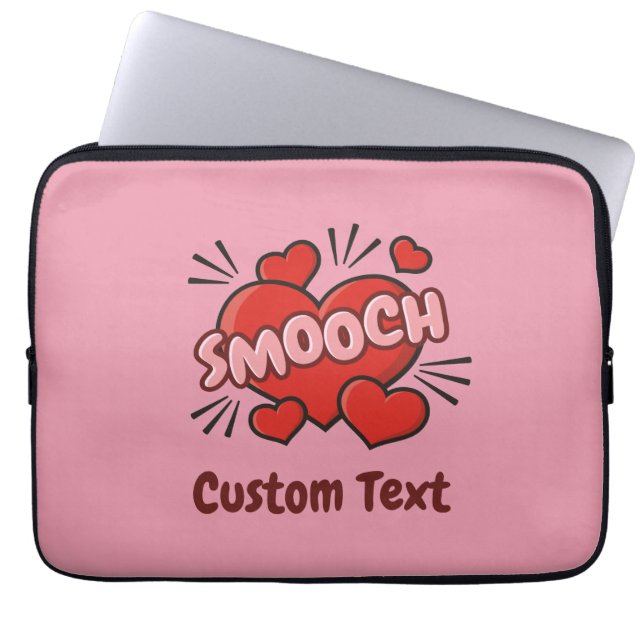 Kissing Comic Sound Effect Laptop Sleeve (Front)