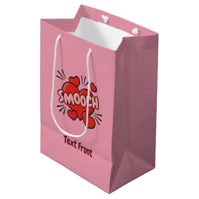 Kissing Comic Sound Effect Medium Gift Bag (Front Angled)