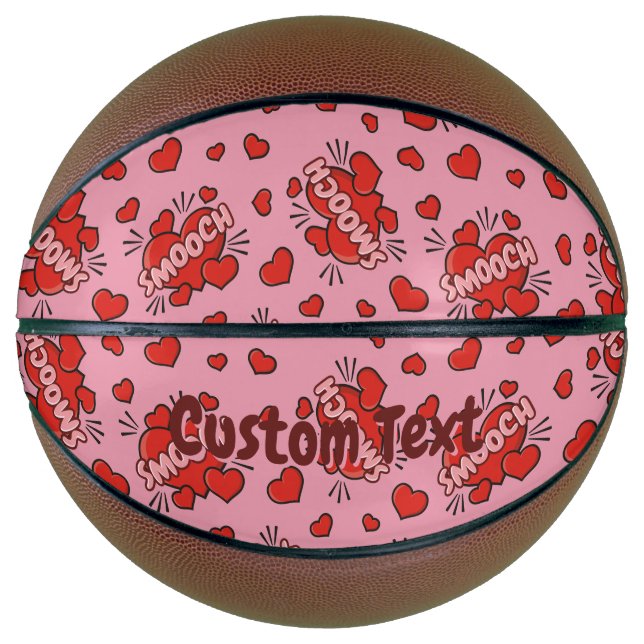 Kissing Comic Sound Effect Pattern Basketball (Front)