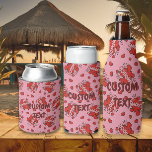 Kissing Comic Sound Effect Pattern Can Cooler