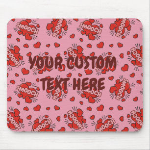 Kissing Comic Sound Effect Pattern Mouse Mat