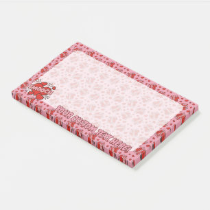 Kissing Comic Sound Effect Pattern Post-it Notes