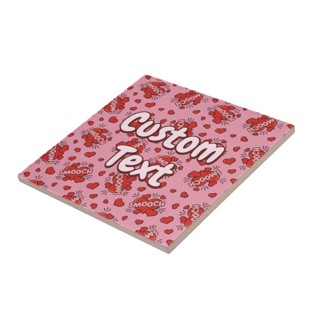 Kissing Comic Sound Effect Pattern Tile (Side)