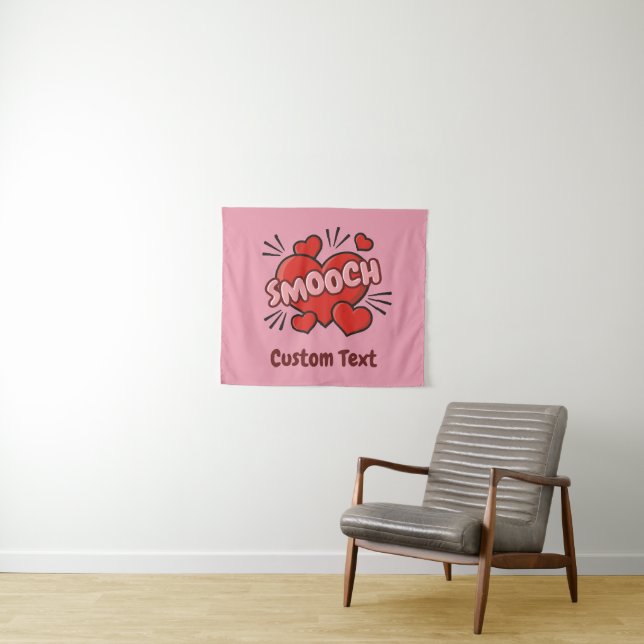 Kissing Comic Sound Effect Tapestry (In Situ (Horizontal))