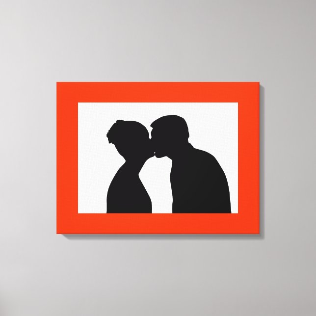 KISSING COUPLE CANVAS PRINT (Front)