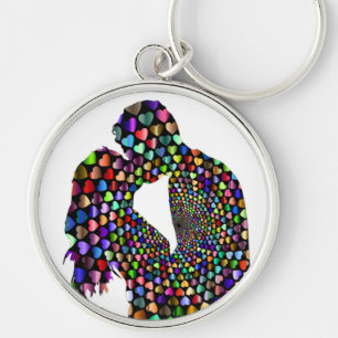 KISSING COUPLE KEY RING