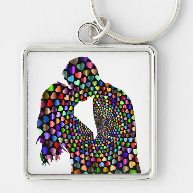KISSING COUPLE KEY RING (Front)