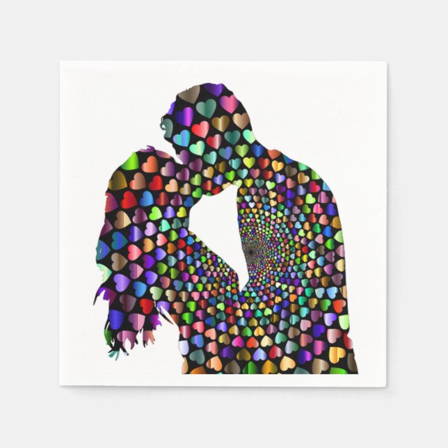 KISSING COUPLE NAPKIN (Front)