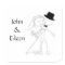 Kissing Couple Wedding Stickers