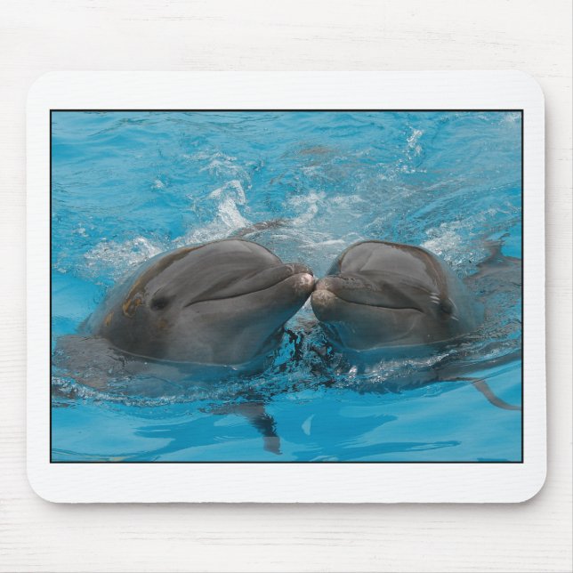 Kissing Dolphins Mouse Mat (Front)