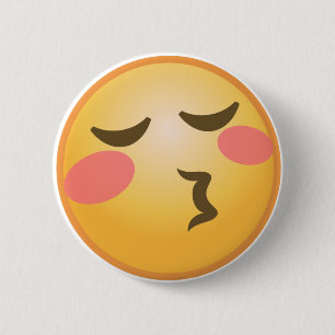 Kissing Emoji 6 Cm Round Badge